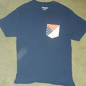 Empyre Large blue multicolored pocket T